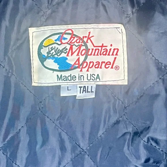 Vintage OZARK MOUNTAIN Canvas Insulated Hooded Coat size Large Tall - Picture 7 of 7